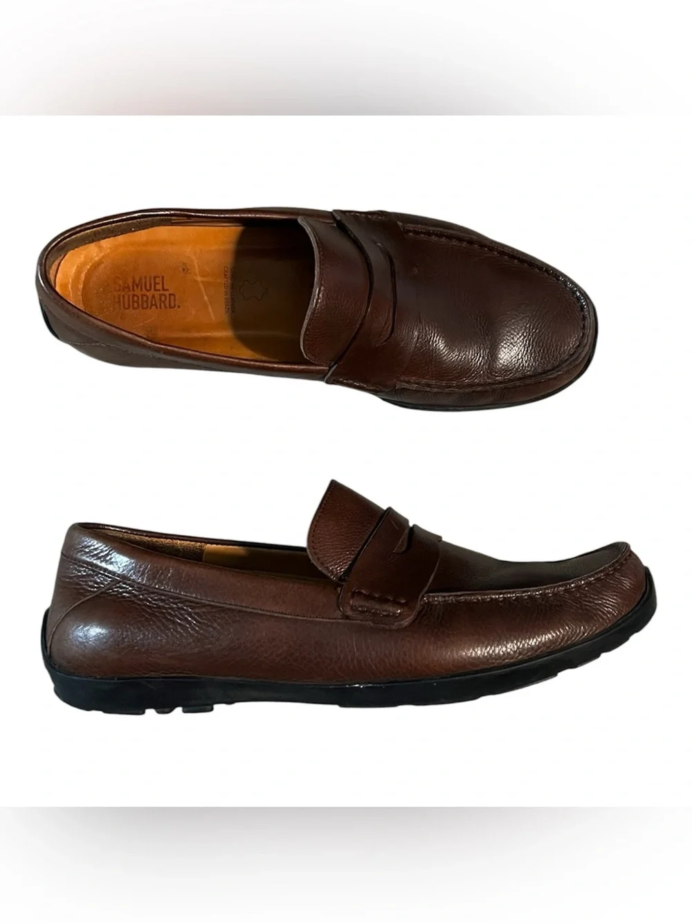 Men's Brown Leather Slip-On Loafers